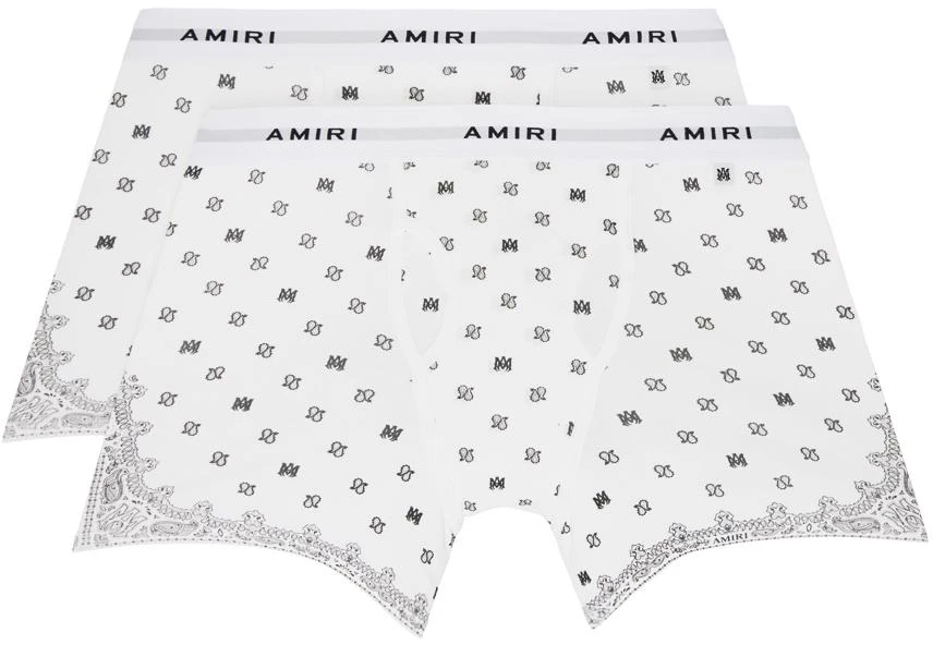 AMIRI Two-Pack White MA Paisley Boxer Briefs 1