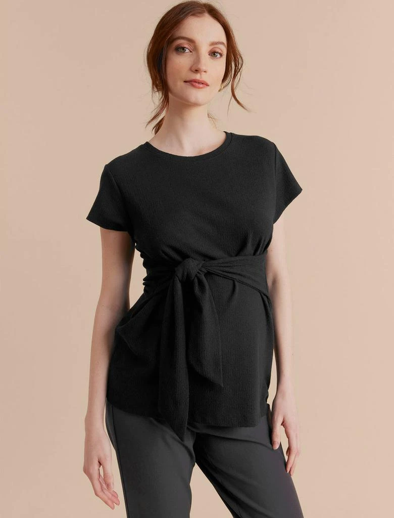 A Pea in the Pod Tie Front Textured Maternity Top 1