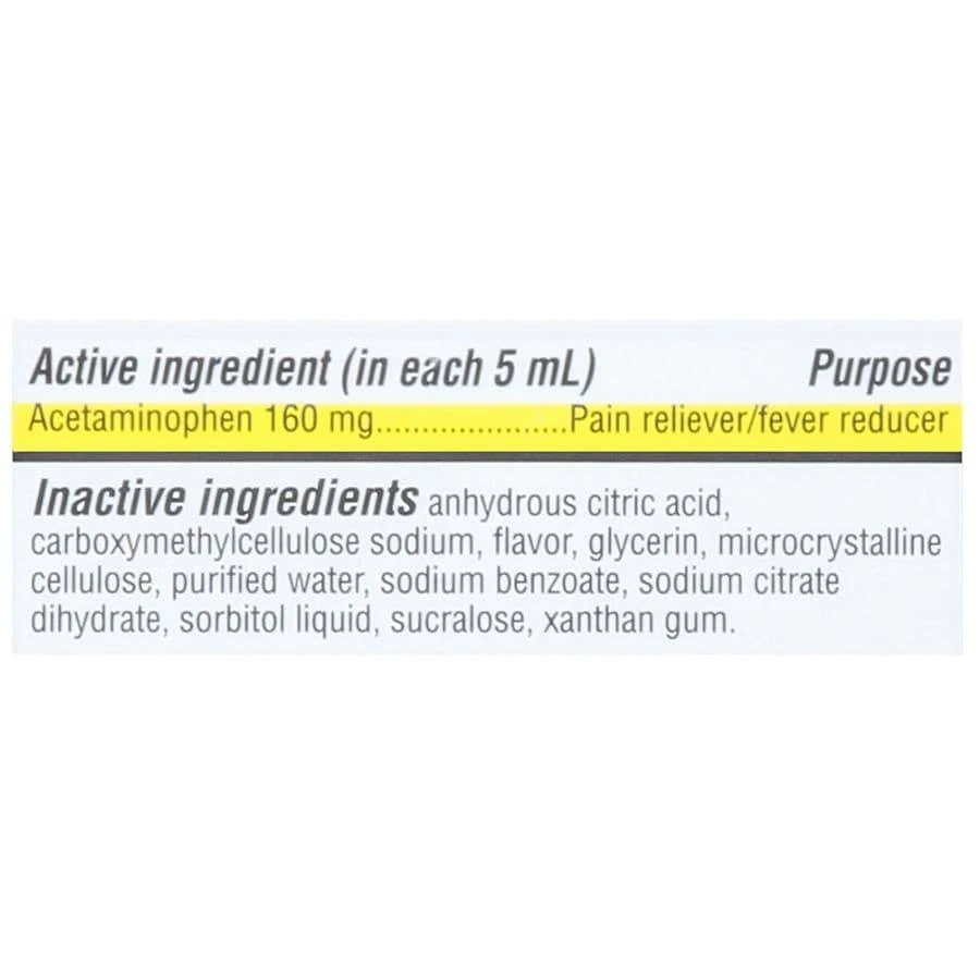 Walgreens Children's Dye-Free Pain & Fever Natural Cherry 2