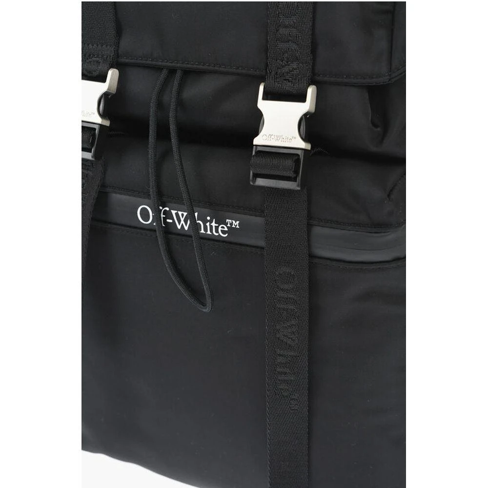 Off-White Off- Solid Color Nylon Hiking Men's Backpack 4
