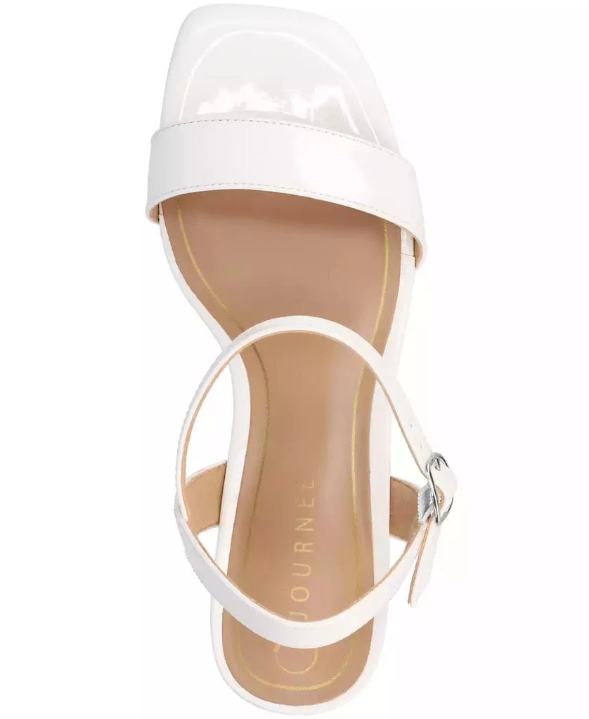 Journee Collection Women's Clayr Ankle Strap Wedge Sandals 4