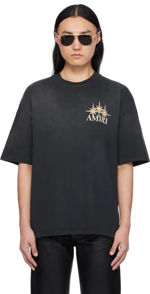 AMIRI Black 'Amiri' Starburst Oversized T-shirt 1