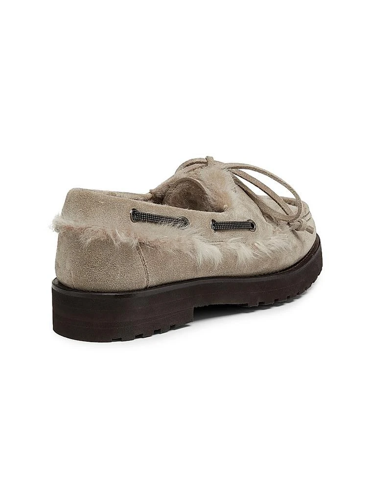 Brunello Cucinelli Suede-Shearling Loafers 3