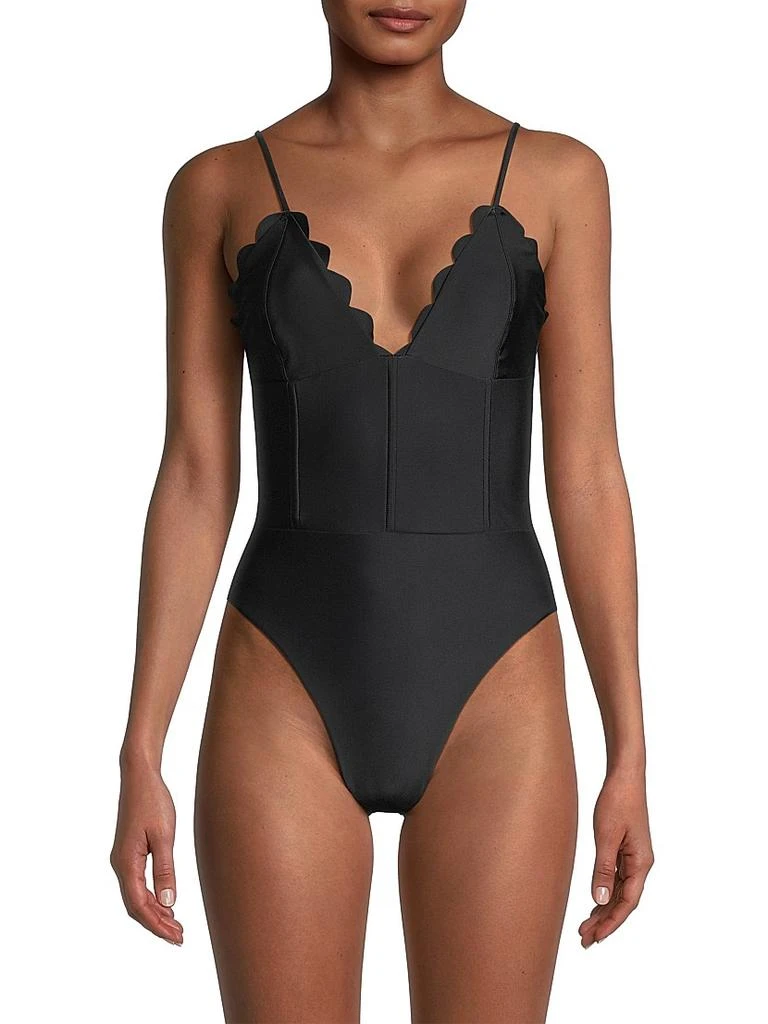 Ramy Brook Mikayla Scalloped One-Piece Swimsuit 3