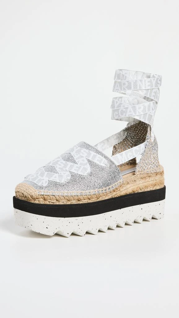 Stella McCartney Gaia Laminated Cotton Platform Espadrilles 1