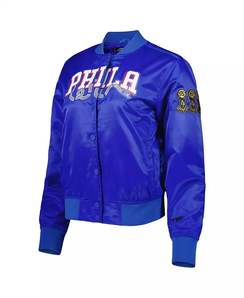 Pro Standard Women's Royal Philadelphia 76ers Classics Satin Full-Snap Jacket 3