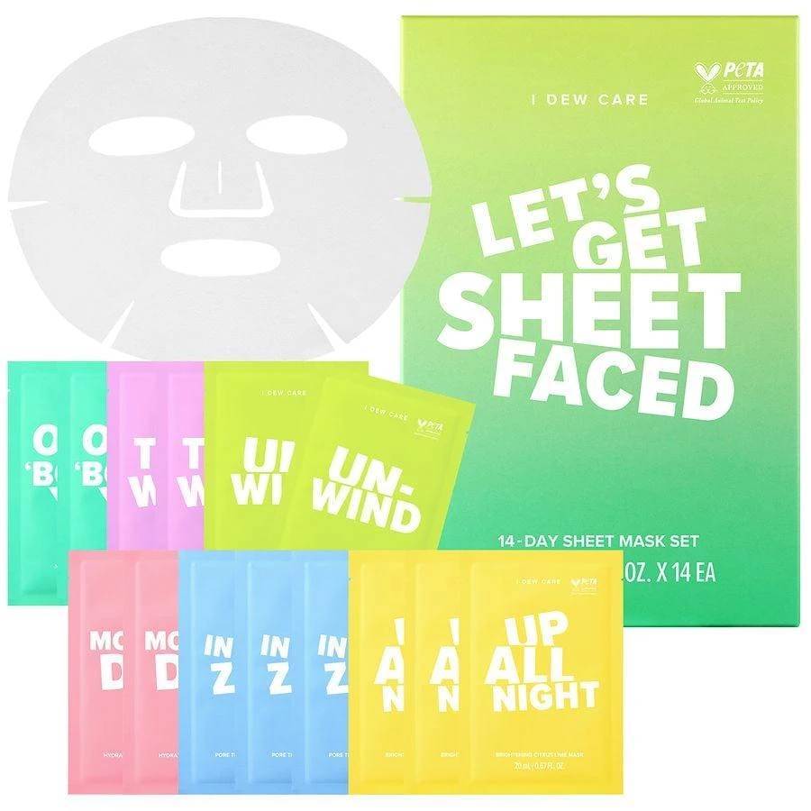 I Dew Care Let
s Get Sheet Faced Sheet Mask Set