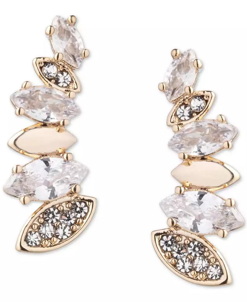 Emily in Paris Gold-Tone Pavé 
Marquise Crystal Drop Earrings 2
