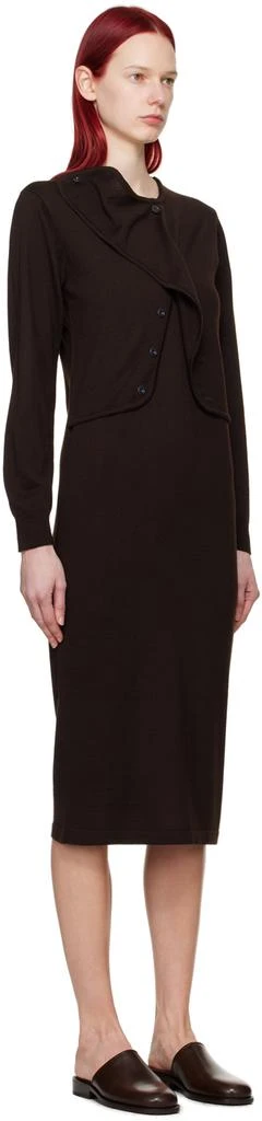Lemaire Brown Layered Midi Dress 2