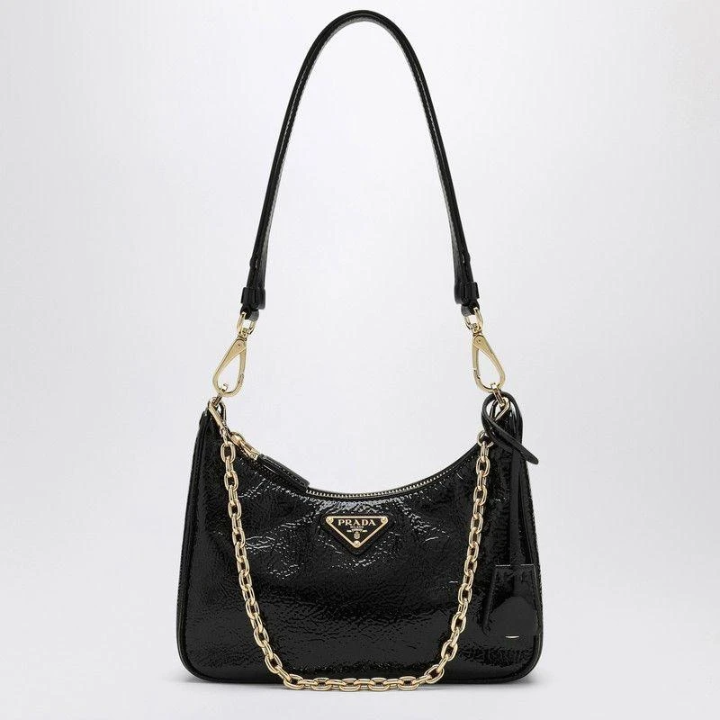 Prada BLACK RE-EDITION MINI BAG IN NAPLAK PATENT LEATHER 1