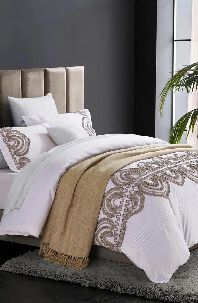 Melange Home Padma Embroidered Duvet 3-Piece Set 5