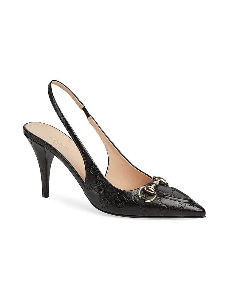 Gucci 80MM GG Horsebit Pumps 2