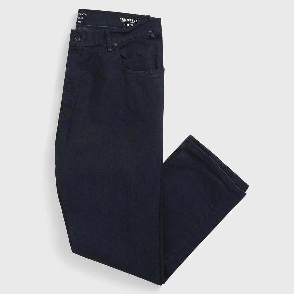 Nautica Nautica Mens Big & Tall Straight Fit Stretch Denim 1