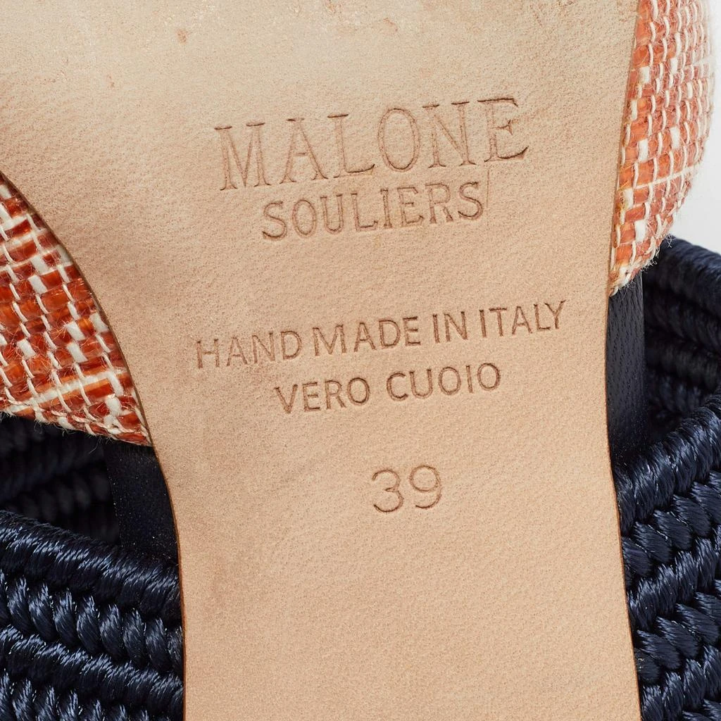 Malone Souliers Malone Souliers Orange Raffia Maisie Mules Size 39 8