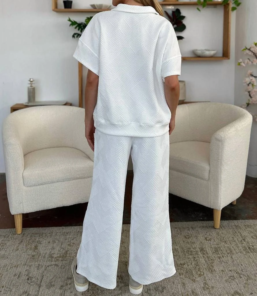 Double Take Double Take - Half Zip Ruffle Pant Set 2