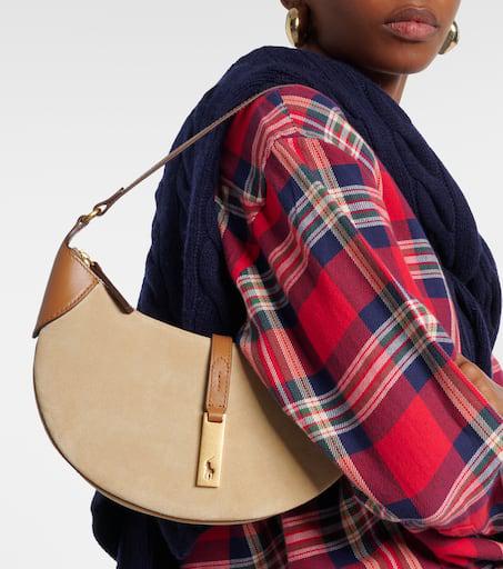 Ralph Lauren Crescent Small suede shoulder bag