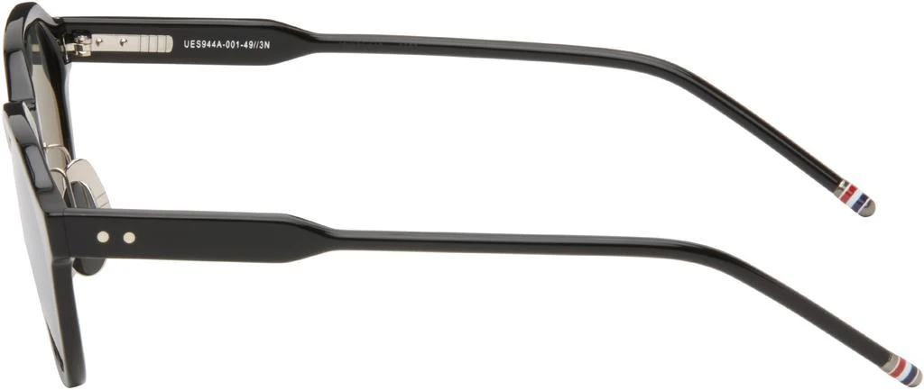 Thom Browne Black Acetate Oval Sunglasses 3