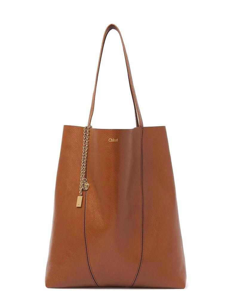 Chloé Chloé Spin Logo Detailed Medium Tote Bag 1