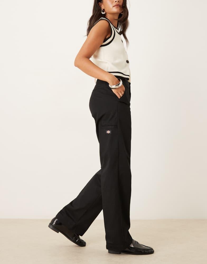 Simply Complicated 247 WORK TROUSERSサイズ1 DICKIES Dickies 247 loose work trousers in black - Leggings - Free