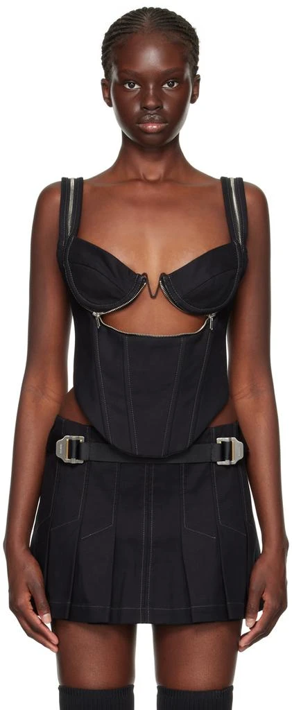 Dion Lee Black Zip Underwire Tank Top 1