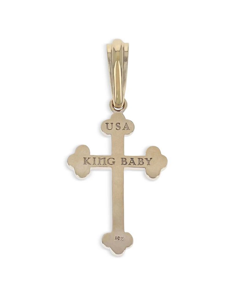 King Baby Traditional Cross Pendant in 10K Yellow Gold 2