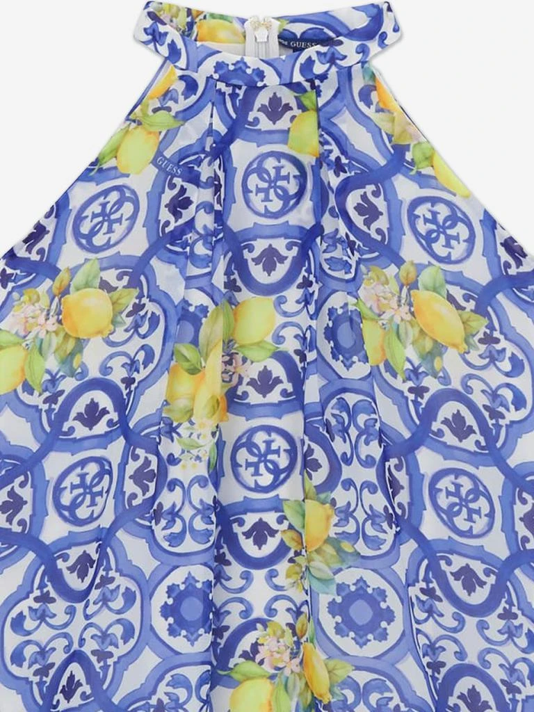 GUESS Guess Girls Amalfi Coast Chiffon Dress in Blue 3