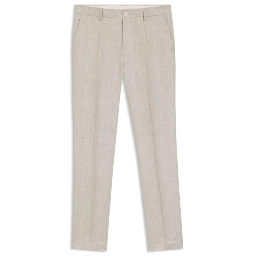 Hugo Boss Slim-fit trousers in a linen blend