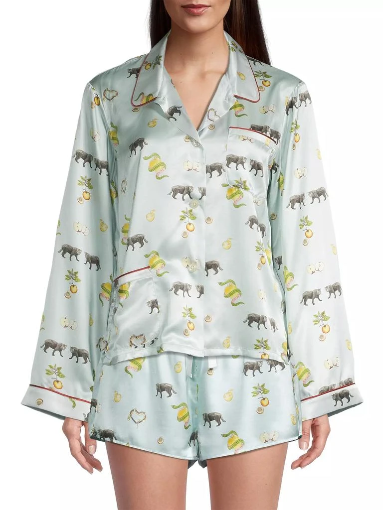 MORGAN LANE Ruthie Printed Pajama Shirt 3