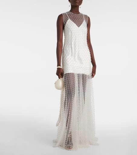 Norma Kamali Embellished mesh gown 2