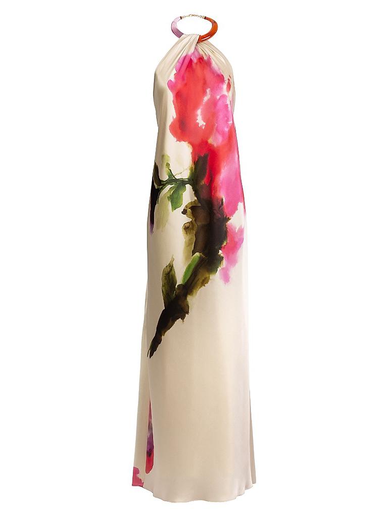 Silvia Tcherassi Jesse Azalea Print Silk Gown