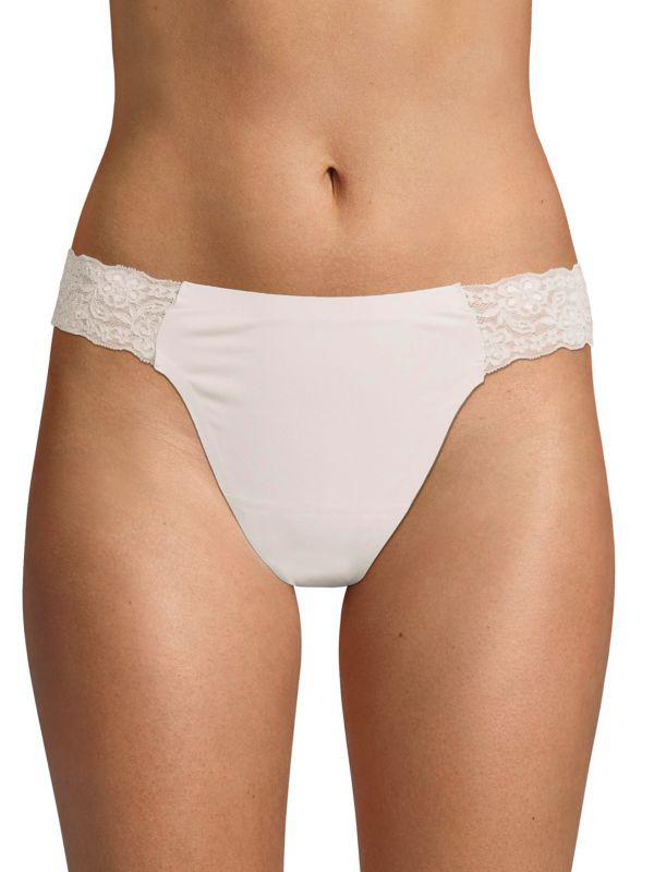 Ava & Aiden Stretch Lace Trimmed Thongs