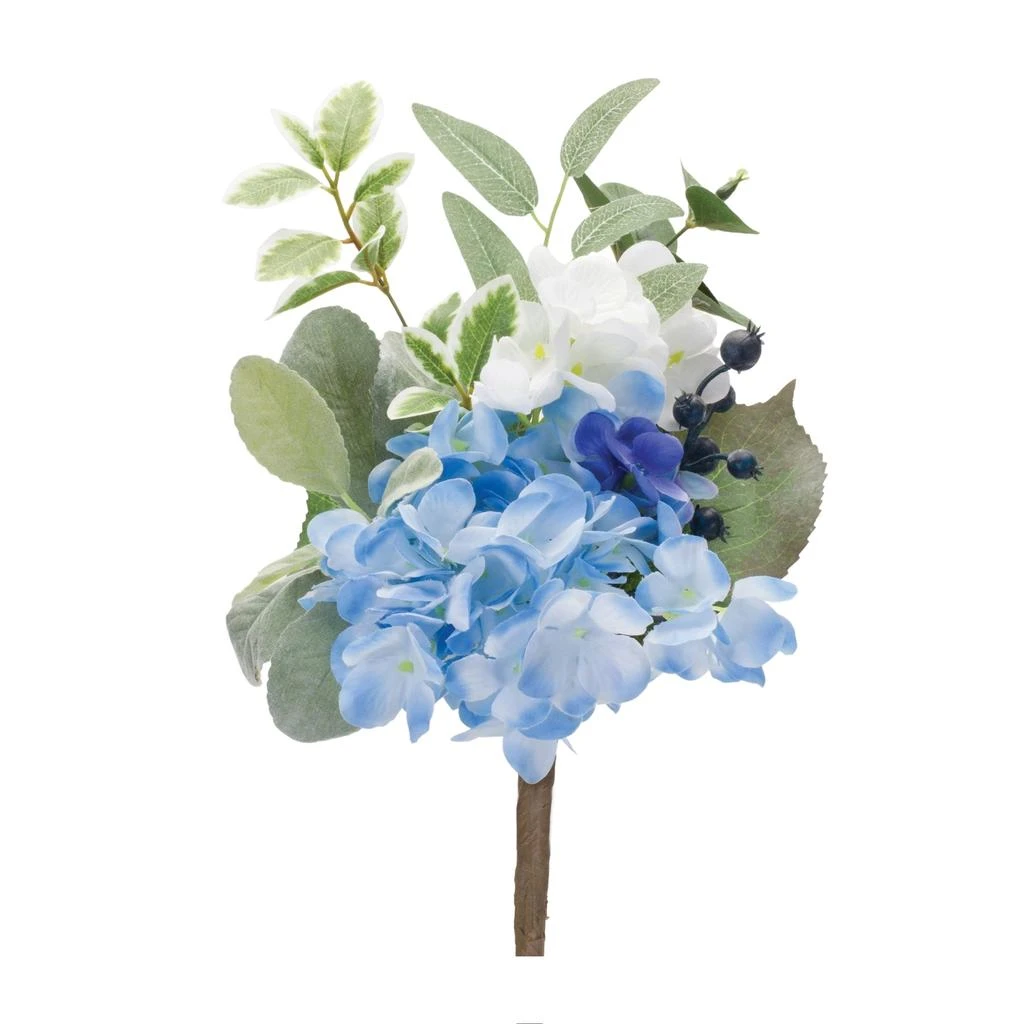 Melrose International Mixed Floral Pick (Set of 2) - Blue, Green