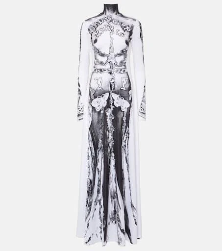 Jean Paul Gaultier Dentelle Trompe l'oeil jersey gown 1
