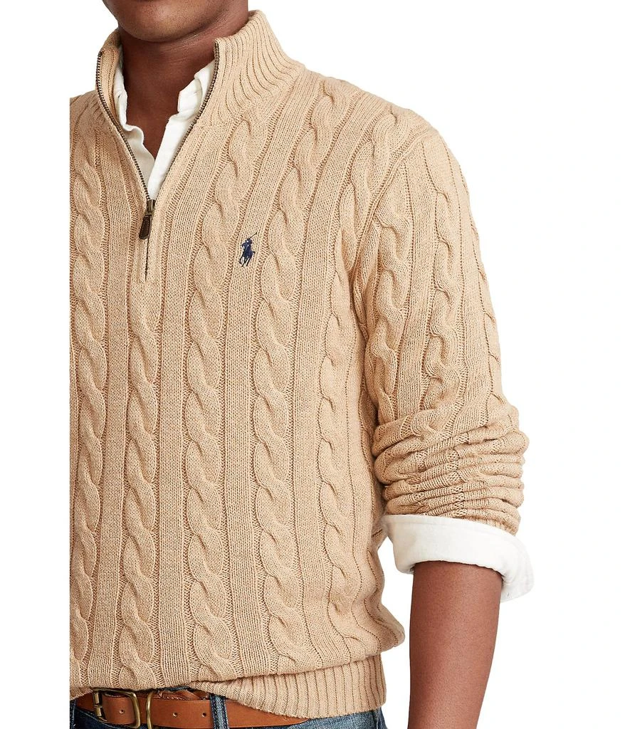 Ralph Lauren Cable-Knit Cotton Quarter-Zip Sweater 3