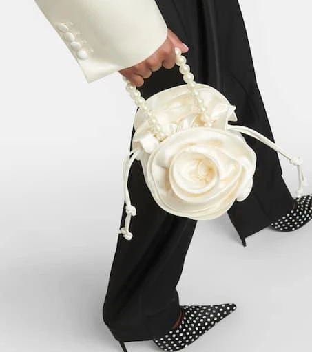 Magda Butrym Gathered silk-satin shoulder bag 2