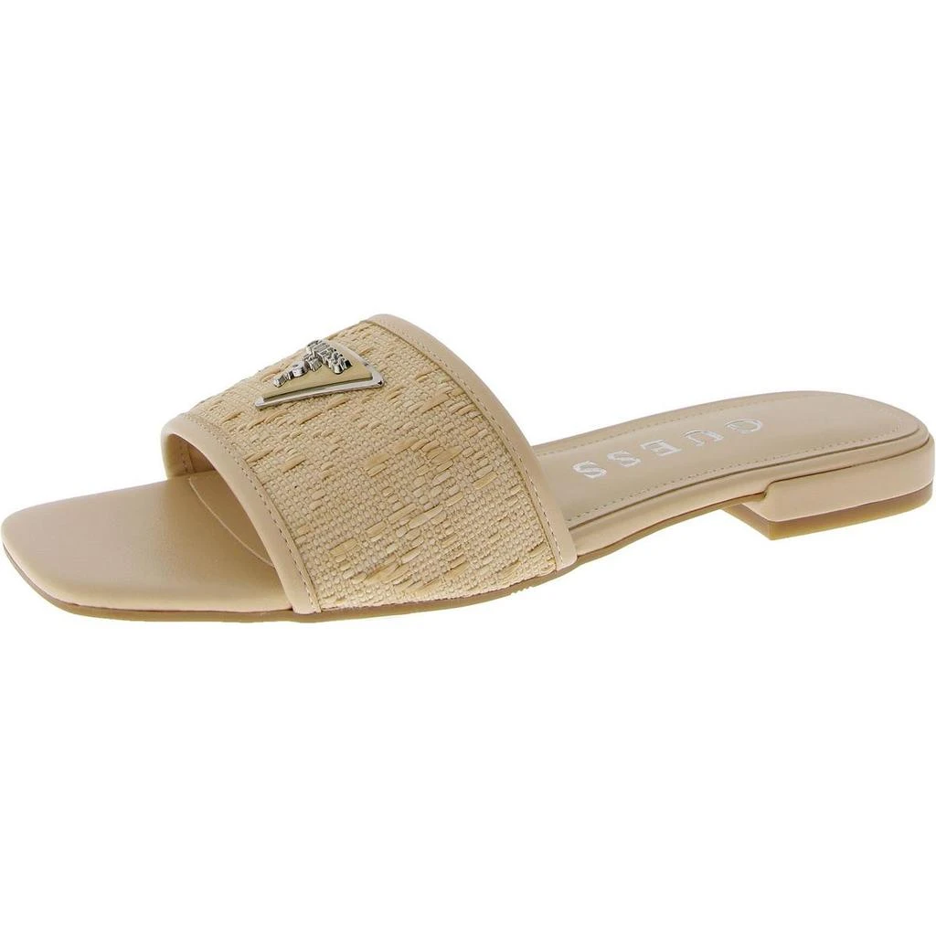 GUESS Tamsey Womens Faux Leather Slip On Slide Sandals 1