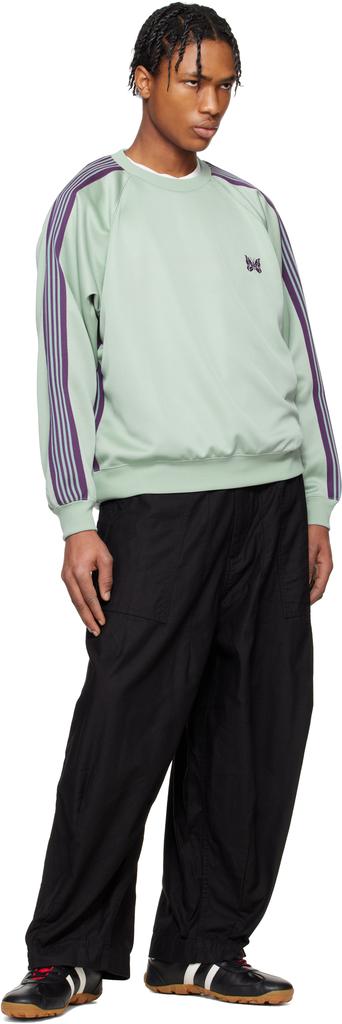 Needles Green Track Crew Neck Sweatshirt - Hoodies - BeyondStyle