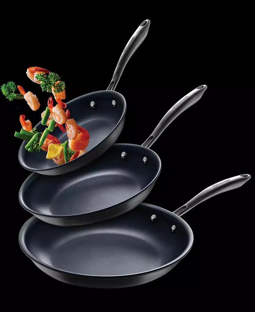 Guy Fieri Flavortown Hard-Anodized Laser Titanium Frypans, Set of 3 2
