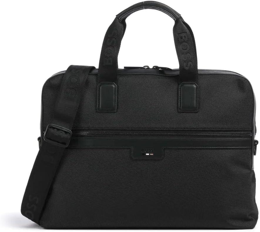 Hugo Boss Men's Ray Top Handle Document Case, Black
