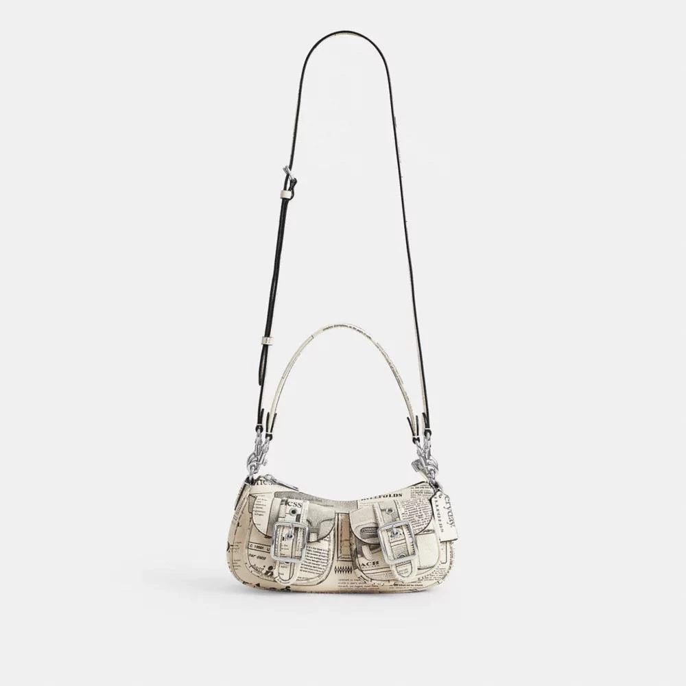 Coach Ashton Shoulder Bag With Newspaper Print 9