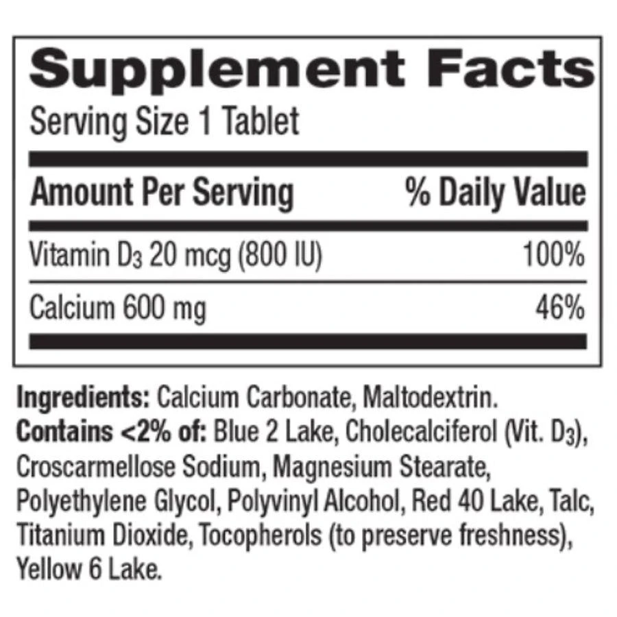 Caltrate Calcium and Vitamin D Supplement Tablets 8
