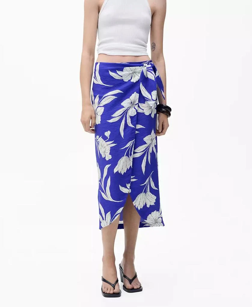 Mango Women's Floral Sarong Skirt 1