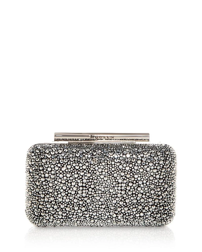 McQueen Alexander T-Bar Embellished Box Clutch 1