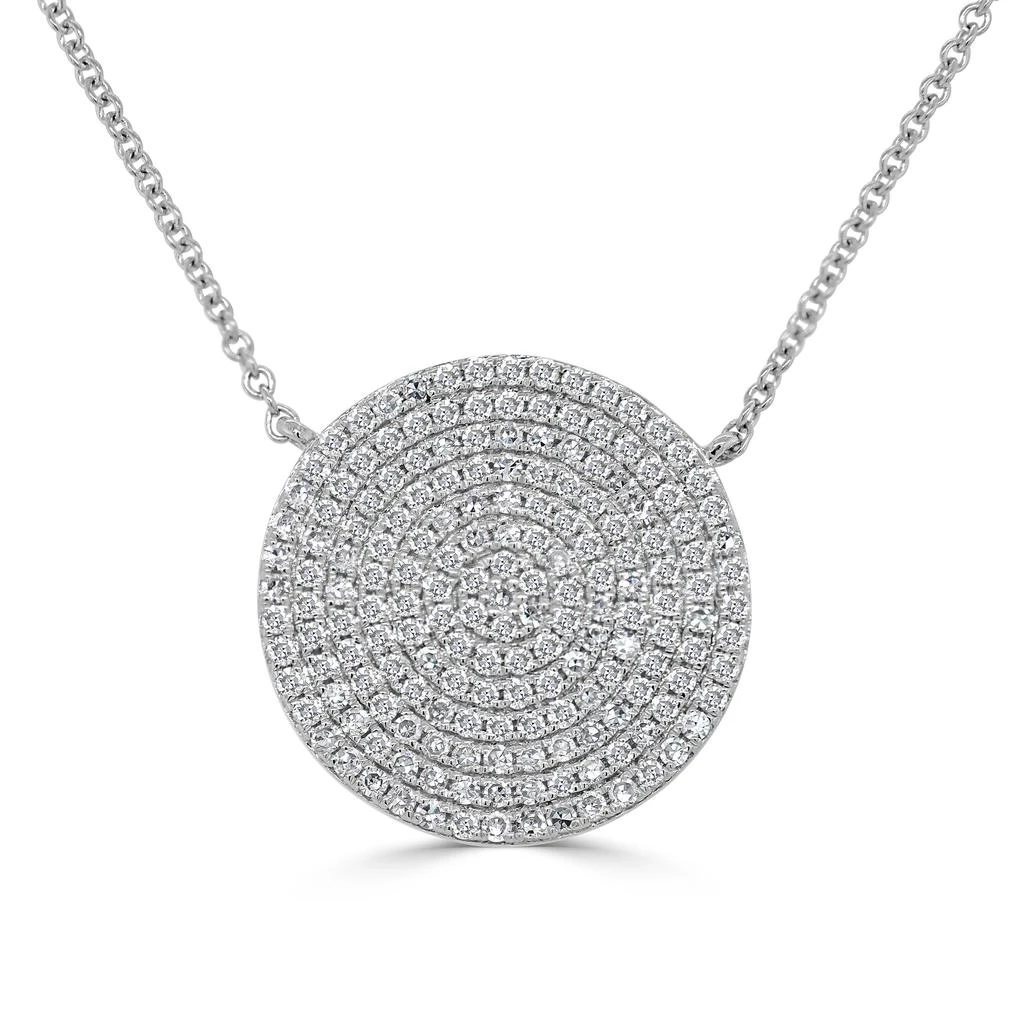 Sabrina Designs 14k Gold & Diamond Large Disc Necklace 2