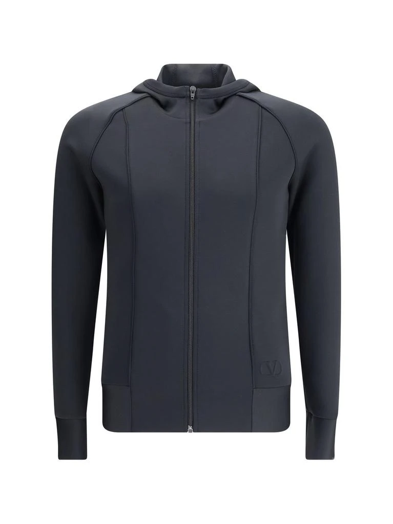 Valentino Valentino VLogo Embossed Jersey Hoodie 1