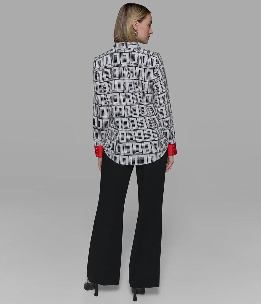 Karl Lagerfeld Paris DOUBLE L BLOUSE WITH CONTRAST CUFF 2