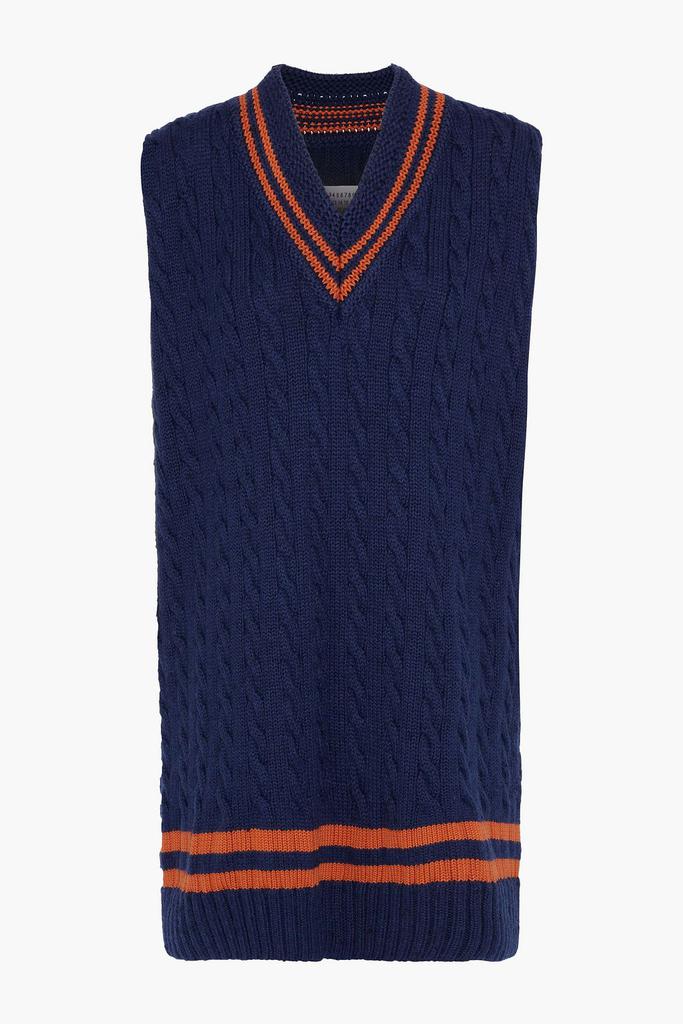 MAISON MARGIELA Oversized cable-knit wool and cotton-blend mini dress