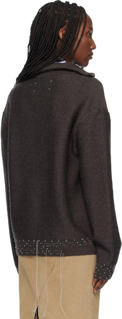 MAISON MARGIELA Brown Loose Thread Sweater 3
