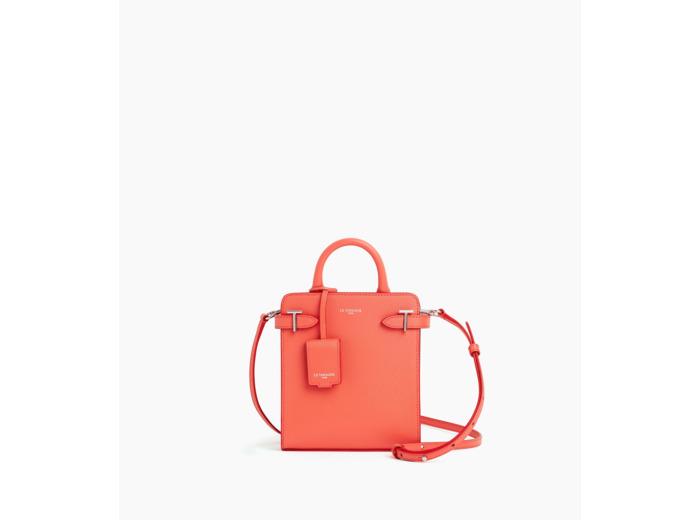 le tanneur Petit sac à main vertical Emilie en cuir signature T