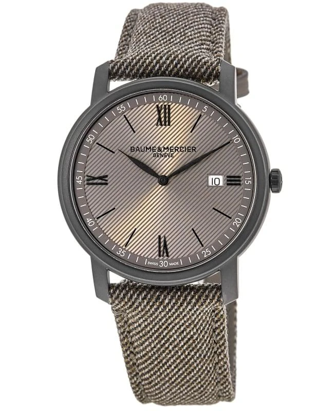 Baume & Mercier Baume & Mercier Classima Quartz Brown Dial Fabric Strap Men's Watch 10767 1